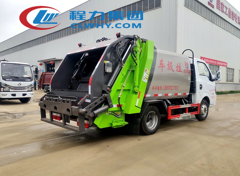 東風(fēng)途逸藍(lán)牌壓縮垃圾車發(fā)車杭州(圖4)
